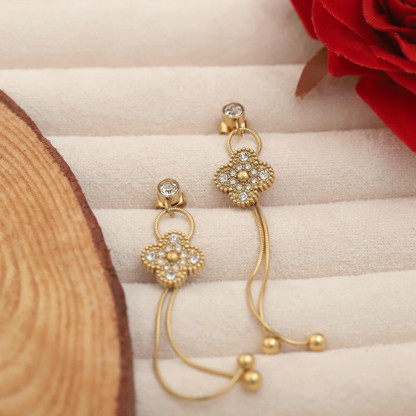 Sterling Silver Four-Leaf Clover Hoop Earrings: Lucky Charm Jewelry
