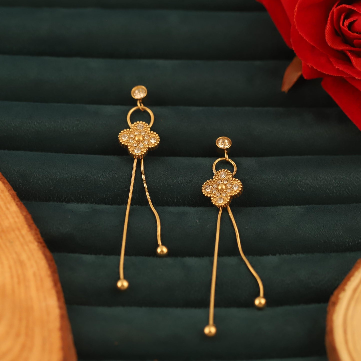 Sterling Silver Four-Leaf Clover Hoop Earrings: Lucky Charm Jewelry