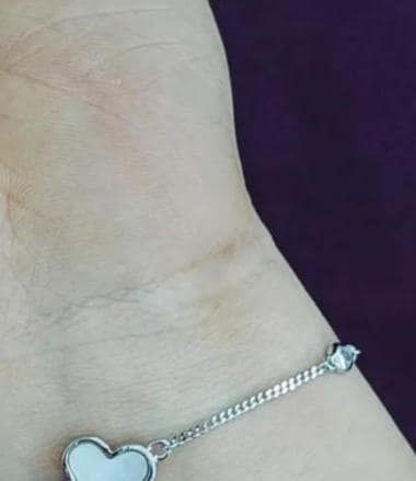 Sterling Silver Clover Bracelet: CZ Diamond, Adjustable Chain